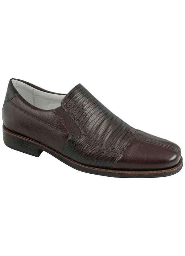 Sandro Moscoloni - Sapato Social Masculino Side Gore Sandro Moscoloni Bergamo Marrom Brown Troy