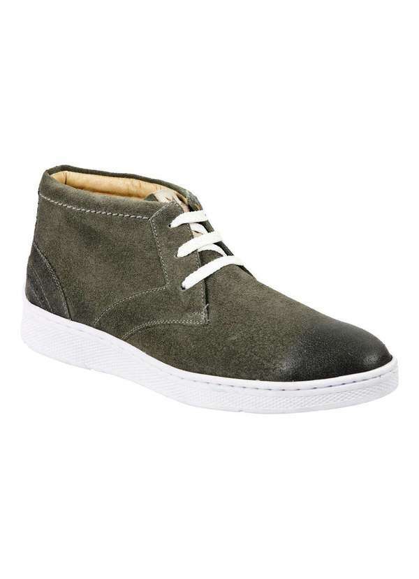 Sandro Moscoloni - Tênis Masculino Cano Alto Sandro Moscoloni Neto Cinza Suede Cinza