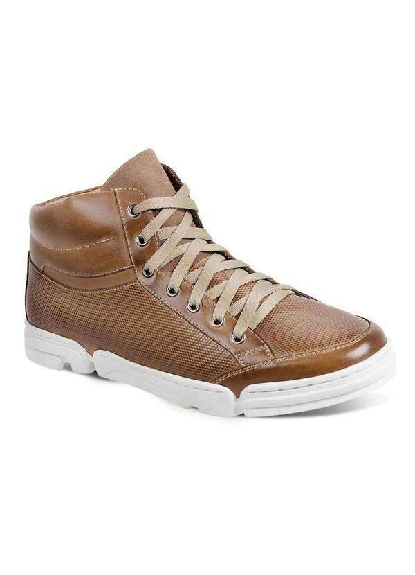 Sandro Moscoloni - Tênis Cano Alto Masculino Sandro Moscoloni Baggio Marrom Claro Brown