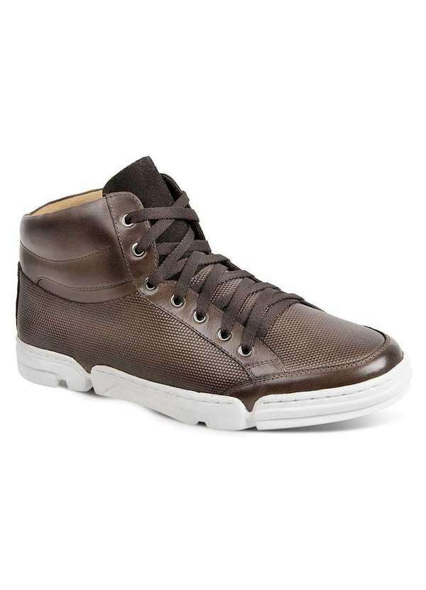 Sandro Moscoloni - Tênis Cano Alto Masculino Sandro Moscoloni Baggio Marrom Escuro Brown