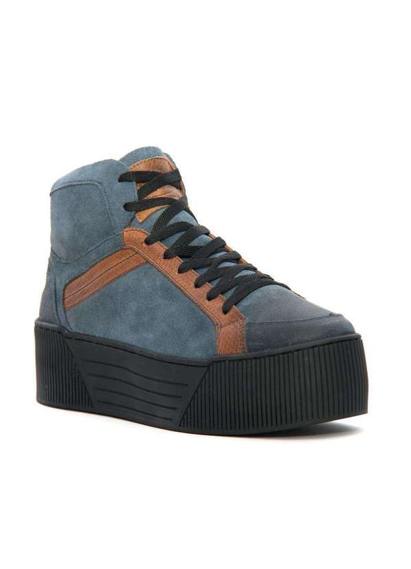 Sandro Moscoloni - Tênis Cano Alto Sandro Moscoloni Soho Blue Trip Azul Marrom Blue/Brown