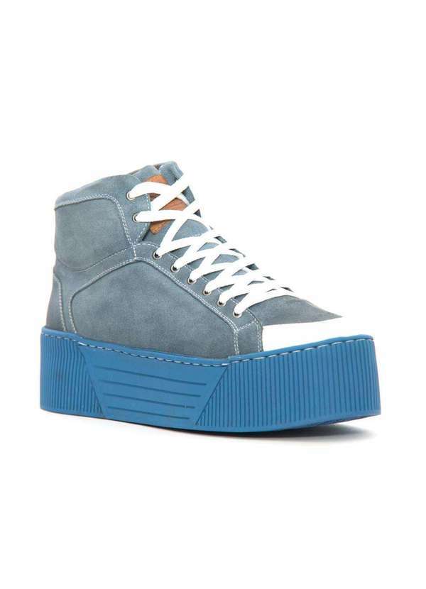 Sandro Moscoloni - Tênis Cano Alto Sandro Moscoloni Soho Power Up Jeans Branco Jeans