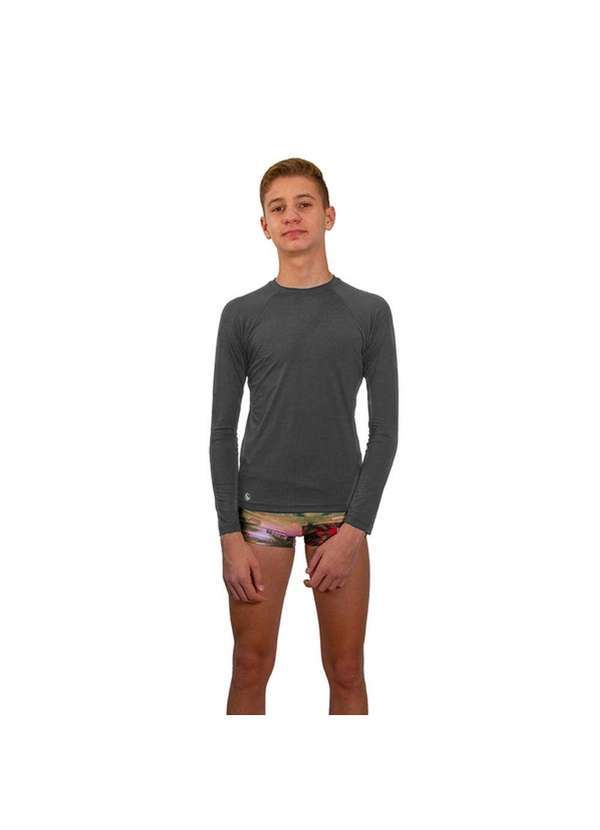 Polo State - Camiseta Infantil com Proteção Solar Uv Unissex Cinza Cinza