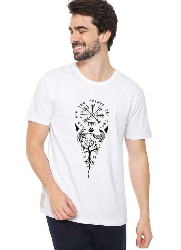 Eco Canyon - Camiseta Masculina Eco Canyon Viking Branco White