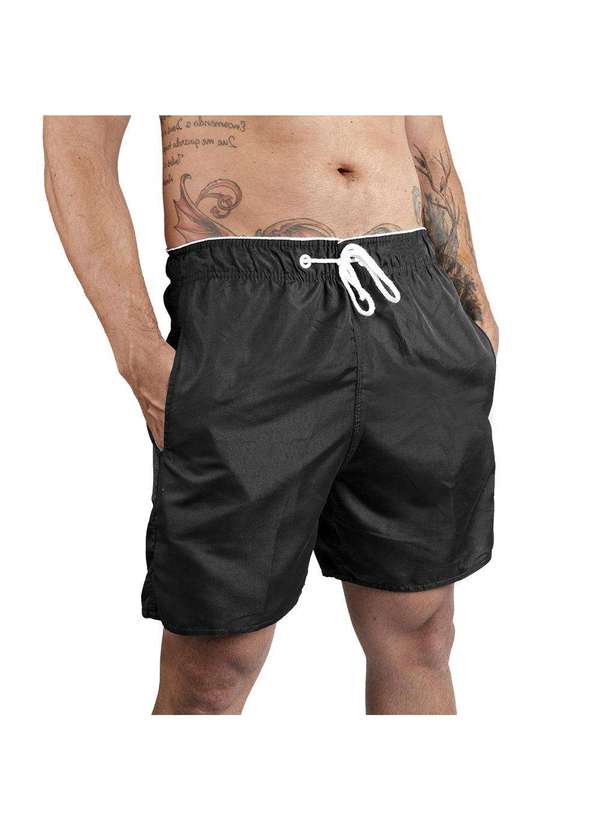 Polo State - Kit 3 Shorts Mauricinho Polo State Jhow Black e White e Green Colorfull