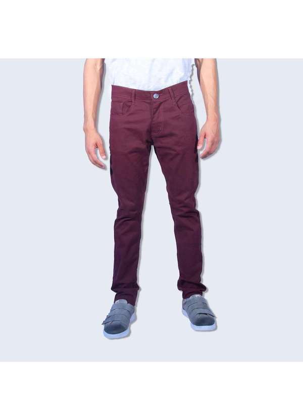Sandro Moscoloni - Calça Jeans Masculina Sandro Clothing Vinho Bordo