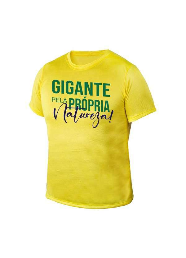 Sandro Moscoloni - Camiseta Masculina Dry Fit Gigante Pela Propria Natureza Amarela Blue