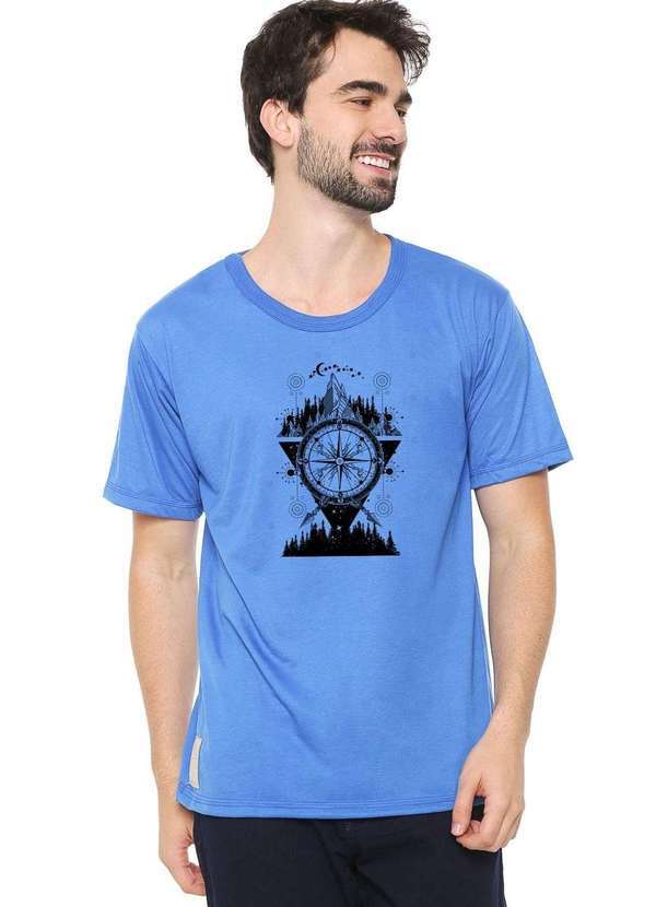 Eco Canyon - Camiseta Masculina Eco Canyon Bússola Azul Blue