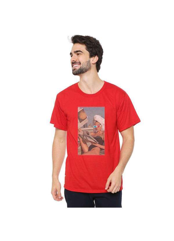 Eco Canyon - Camiseta Masculina Eco Canyon Woman 3d Vermelho Red