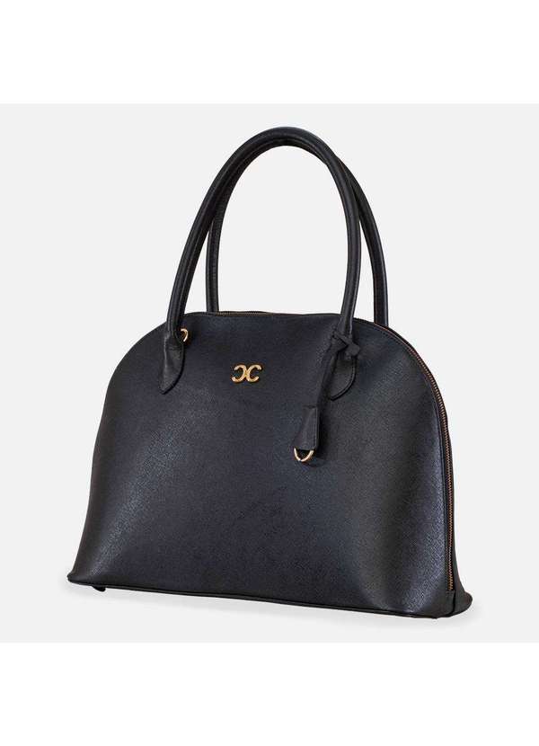 Comfort - Bolsa Textura Lisa Preto Preto