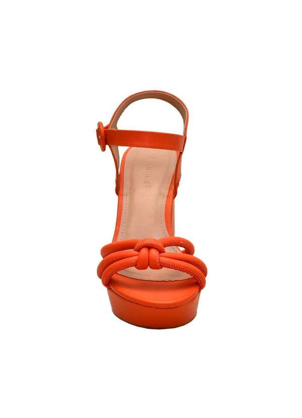 Comfort - Sandália Feminina de Salto Amarração Comfort Curcuma 4