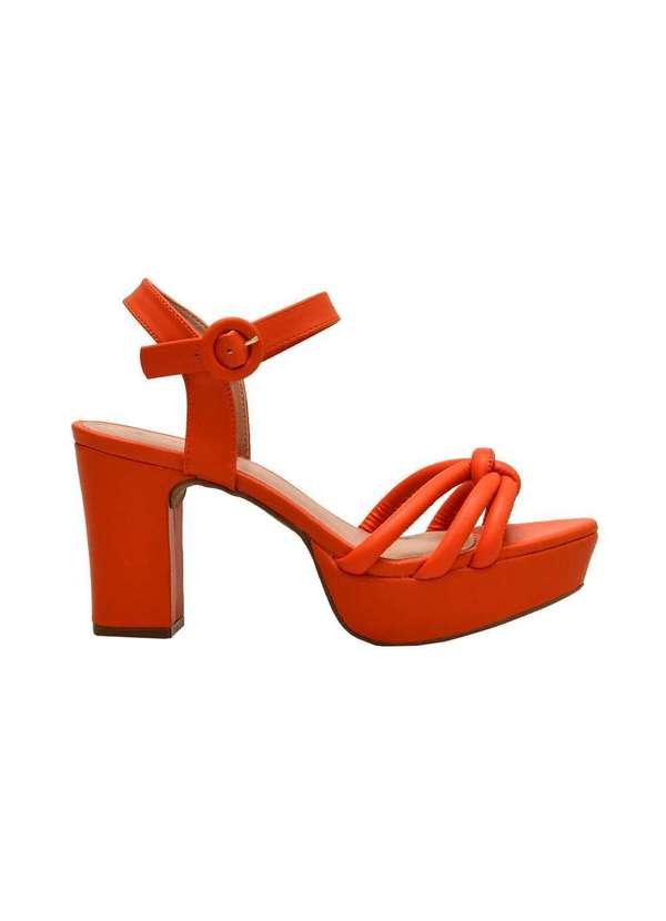 Comfort - Sandália Feminina de Salto Amarração Comfort Curcuma 5