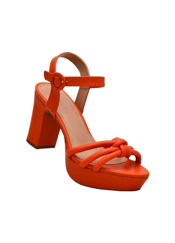 Comfort - Sandália Feminina de Salto Amarração Comfort Curcuma 6