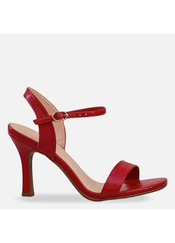 Comfort - Sandália Salto Fino Dourada Chilli