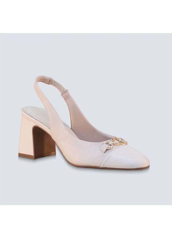 Comfort - Scarpin Corrente Frontal Preto Aveia 1