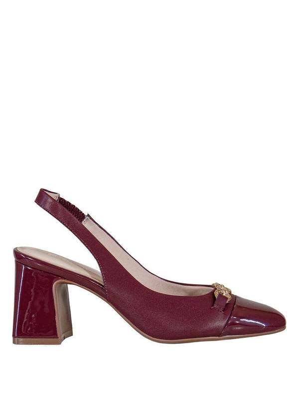 Comfort - Scarpin Corrente Frontal Preto Vinho 3