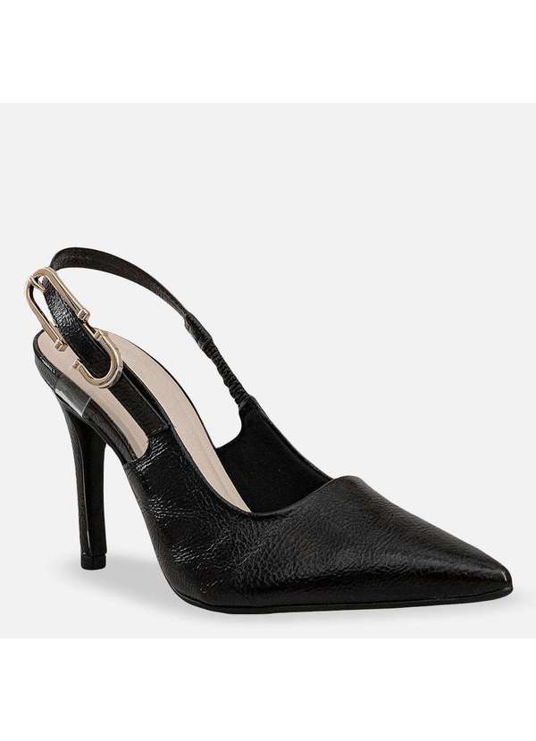 Comfort - Scarpin Fechamento Regulável Pecan Preto 5