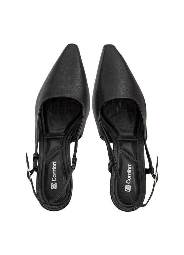 Comfort - Scarpin Feminino Fechamento Regulável Comfort Preto