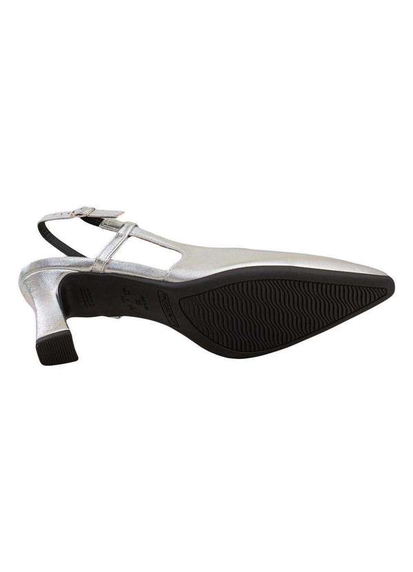 Comfort - Scarpin Feminino Fechamento Regulável Comfort Prata 2