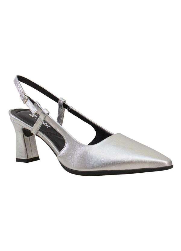 Comfort - Scarpin Feminino Fechamento Regulável Comfort Prata 5