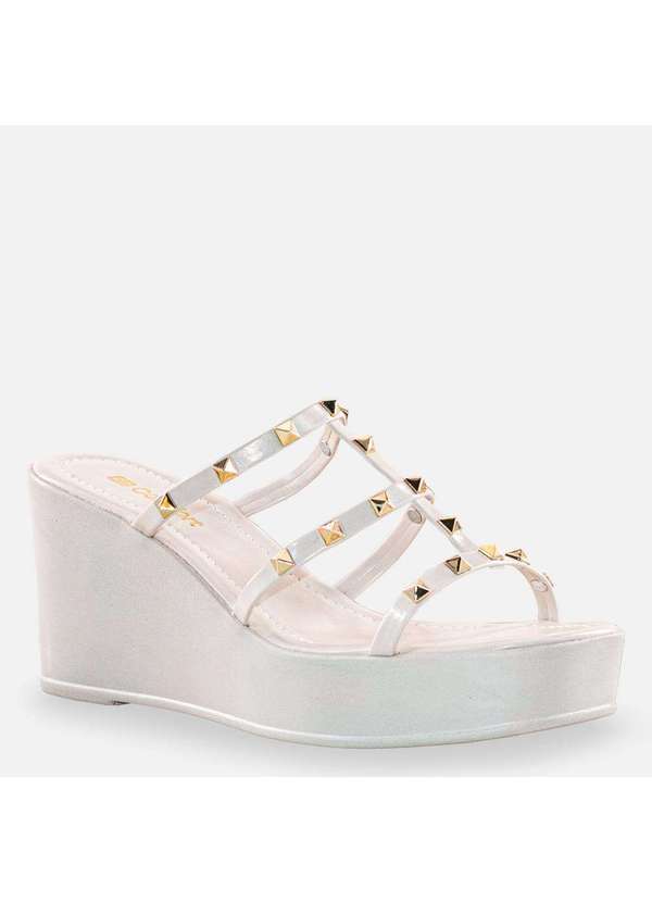 Comfort - Tamanco Tachas Metalizadas Off White Off White