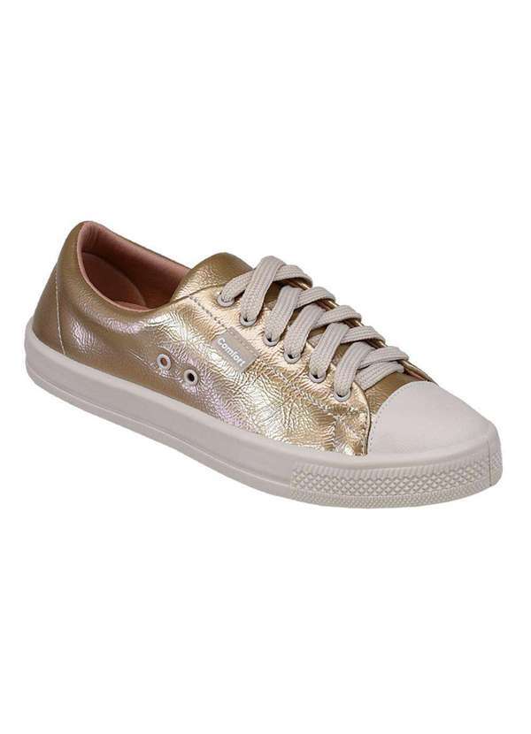 Comfort - Tênis Casual Basic Dourado Dourado