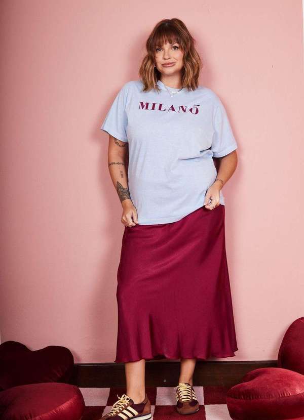 In Love - T-Shirt Slim Milano Azul Azul 6