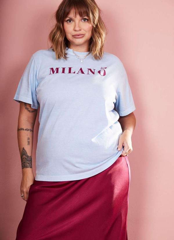 In Love - T-Shirt Slim Milano Azul Azul 7