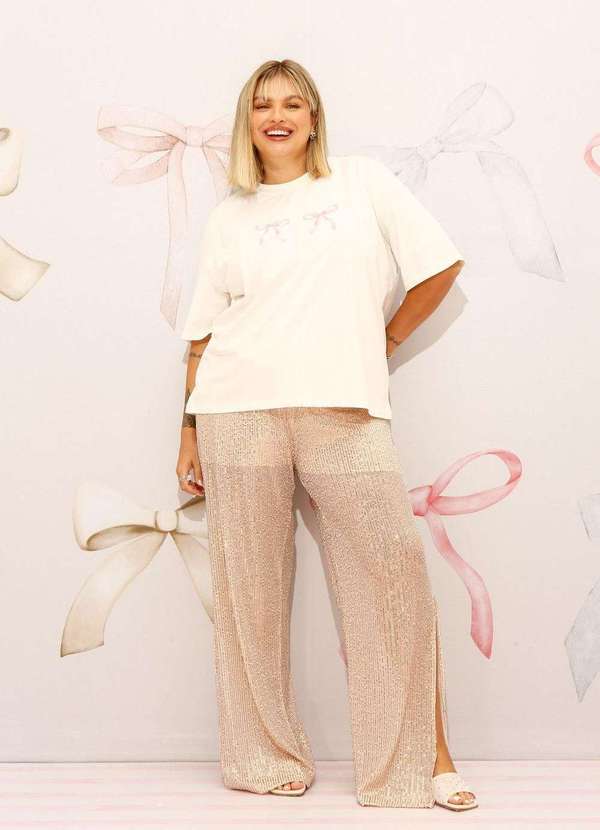 In Love - Calça Paete Paola Champagne Dourado 6