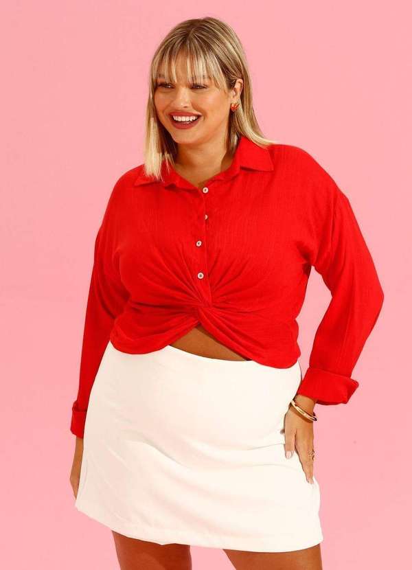 In Love - Camisa Manga Longa Noeli Vermelho Vermelho