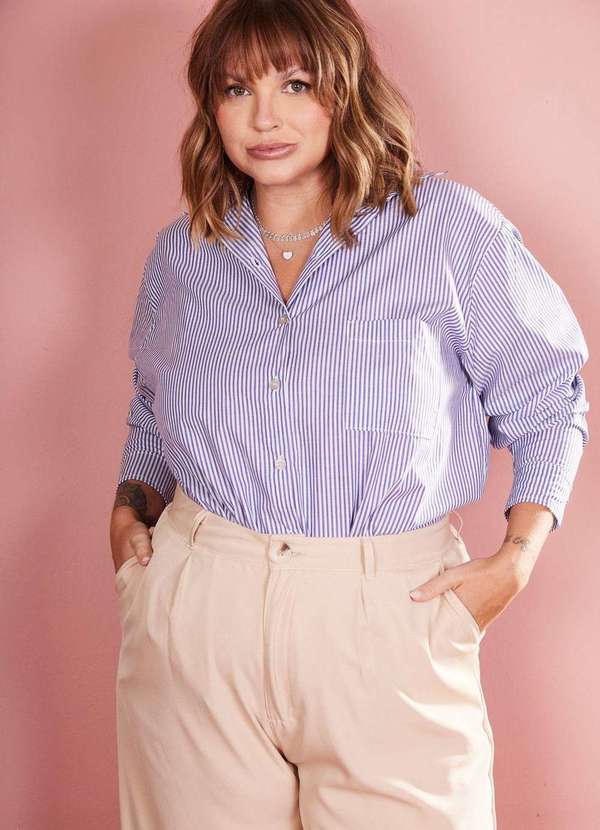 In Love - Camisa Suzi Listrado Azul Azul 5