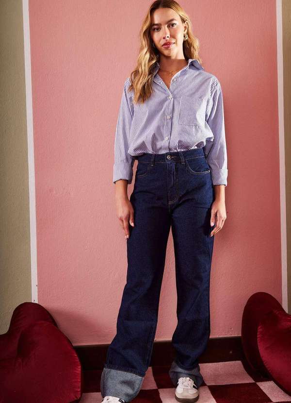 In Love - Camisa Suzi Listrado Azul Azul 8