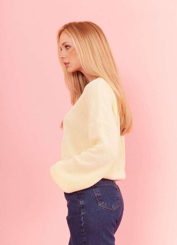 In Love - Cardigan Trico Lola Amarelo Amarelo 5