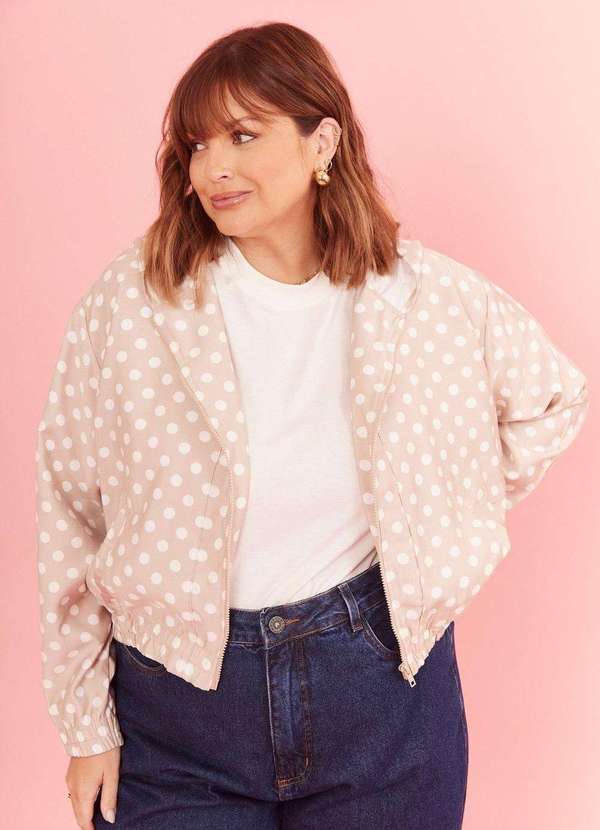 In Love - Jaqueta Juliana Poa Fundo Bege Bege