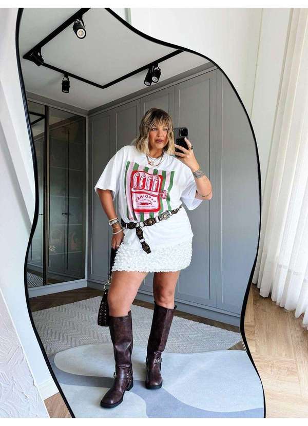 In Love - Saia Curta Alana Off White Branco 8