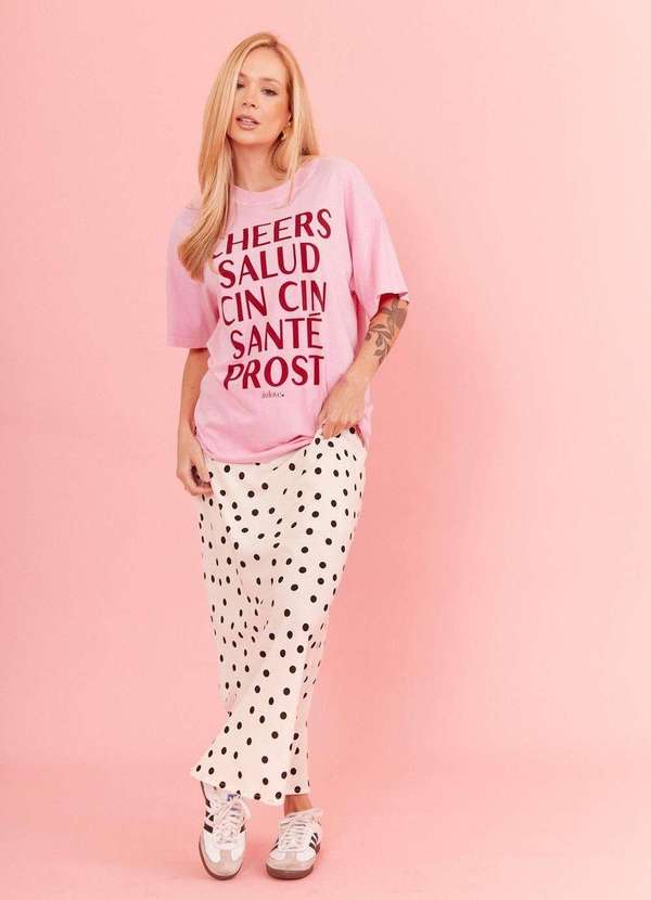 In Love - Saia Midi Marina Poa Fundo Off Branco 4