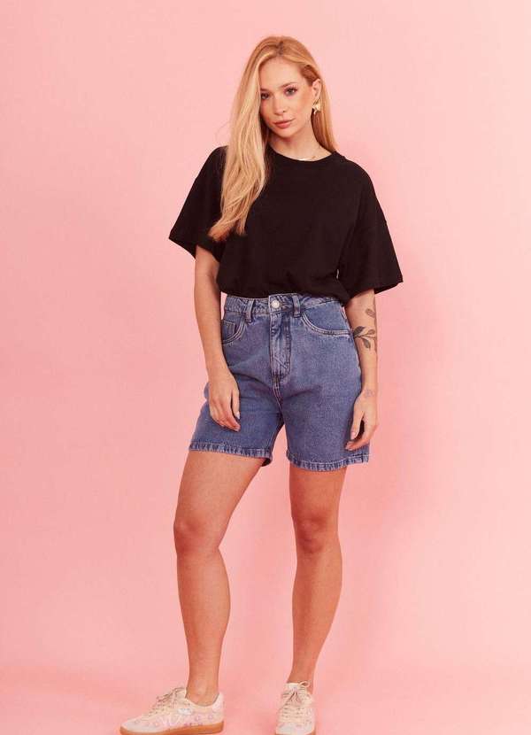 In Love - Shorts Jeans Belle Jeans Escuro Azul 2