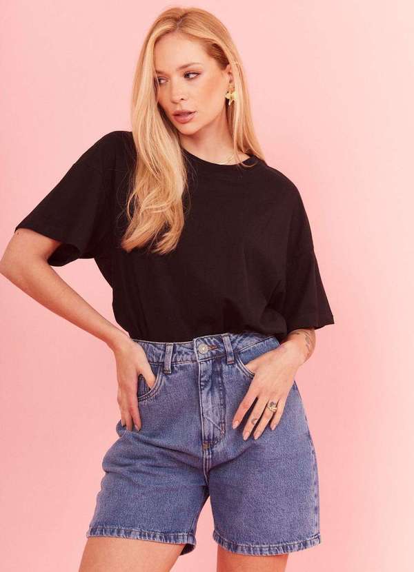 In Love - Shorts Jeans Belle Jeans Escuro Azul 6