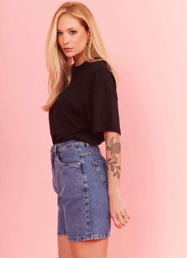 In Love - Shorts Jeans Belle Jeans Escuro Azul 7