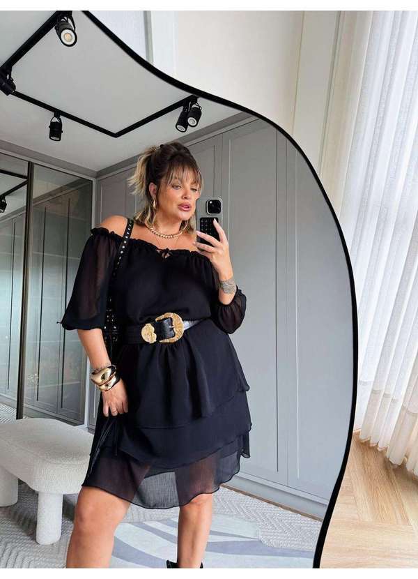 In Love - Vestido Curto  Ariana Preto Preto
