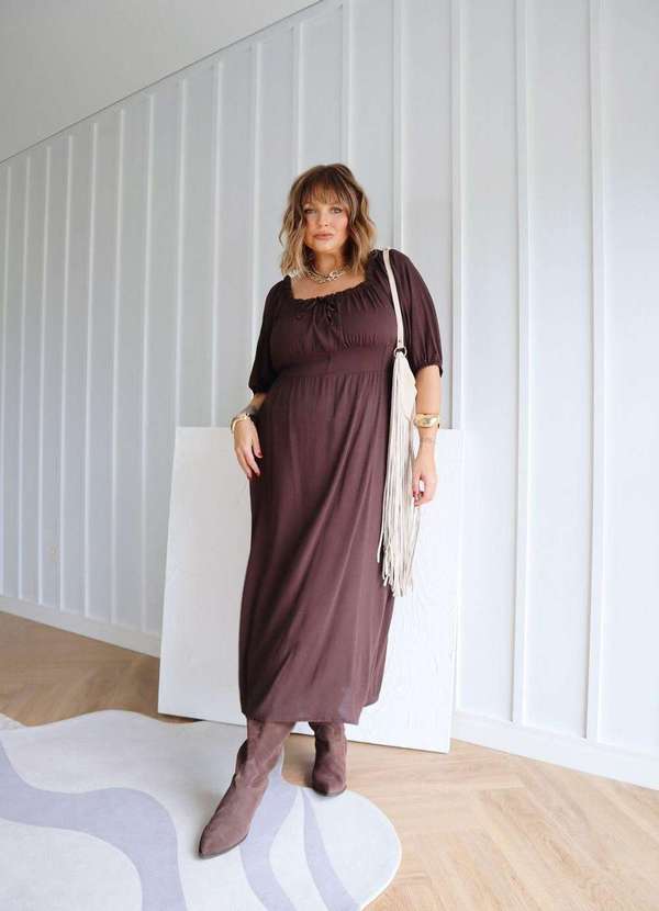 In Love - Vestido Julia Marrom Marrom 4