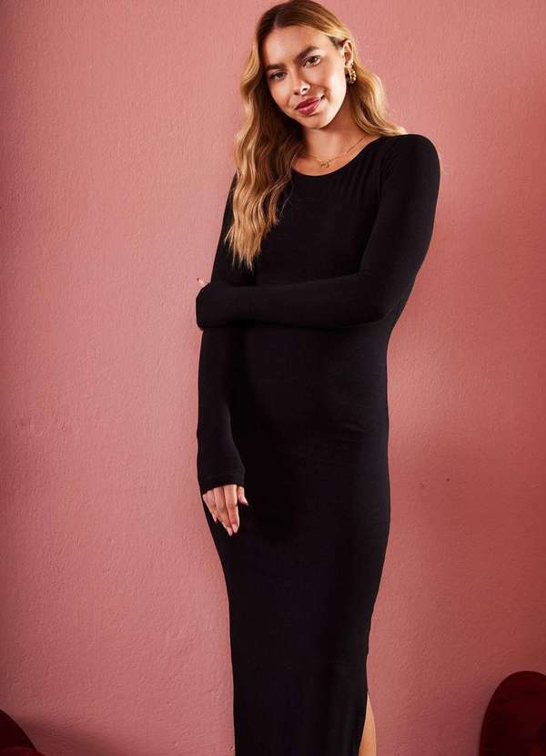 In Love - Vestido Midi Ligia Preto Preto 12