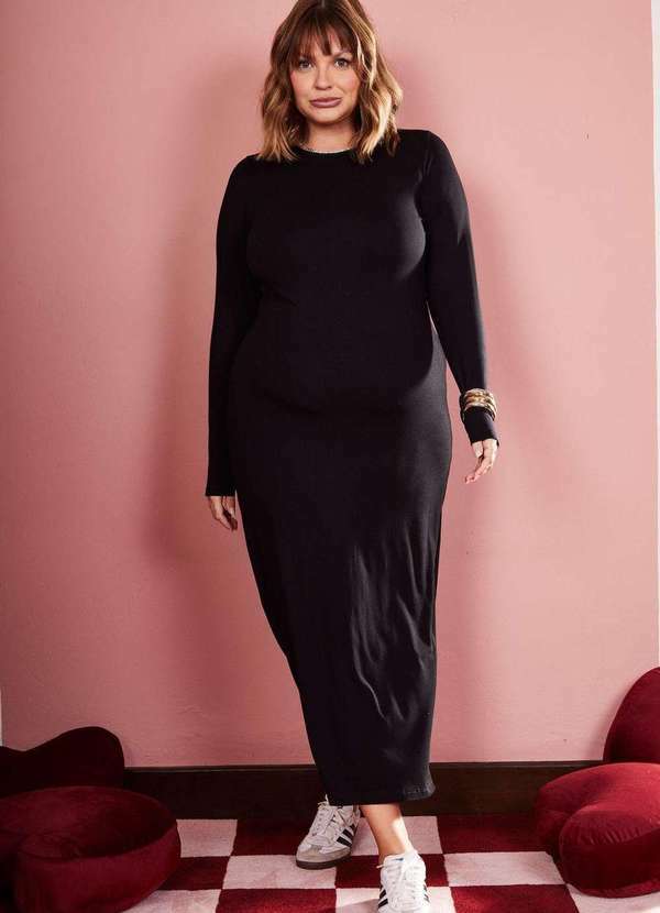 In Love - Vestido Midi Ligia Preto Preto 8