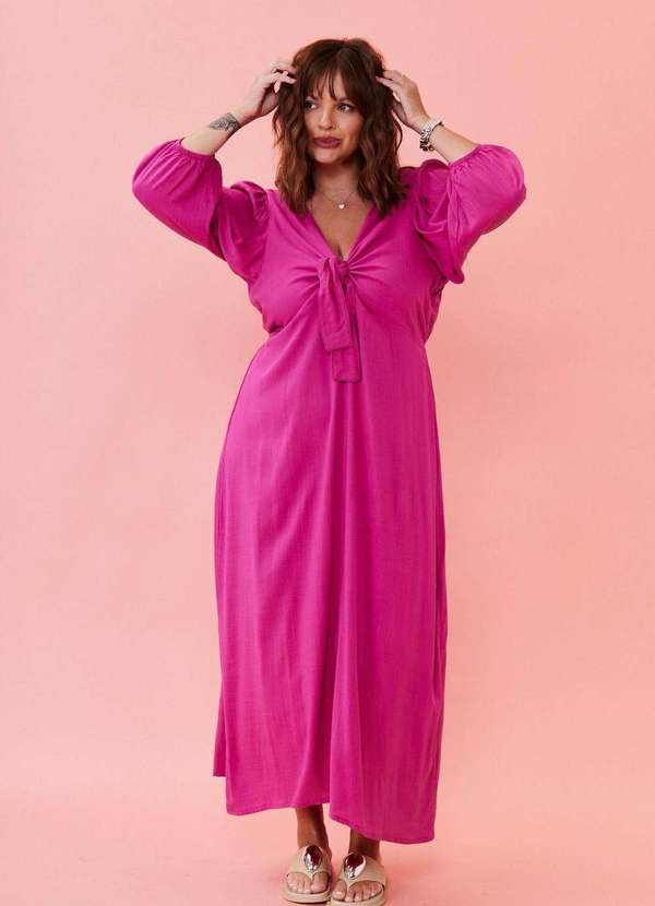In Love - Vestido Midi Paula Pink Rosa 4