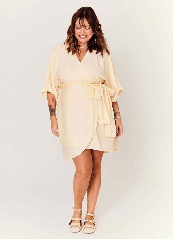 In Love - Vestido Transpassado Bruna Amarelo Amarelo 2