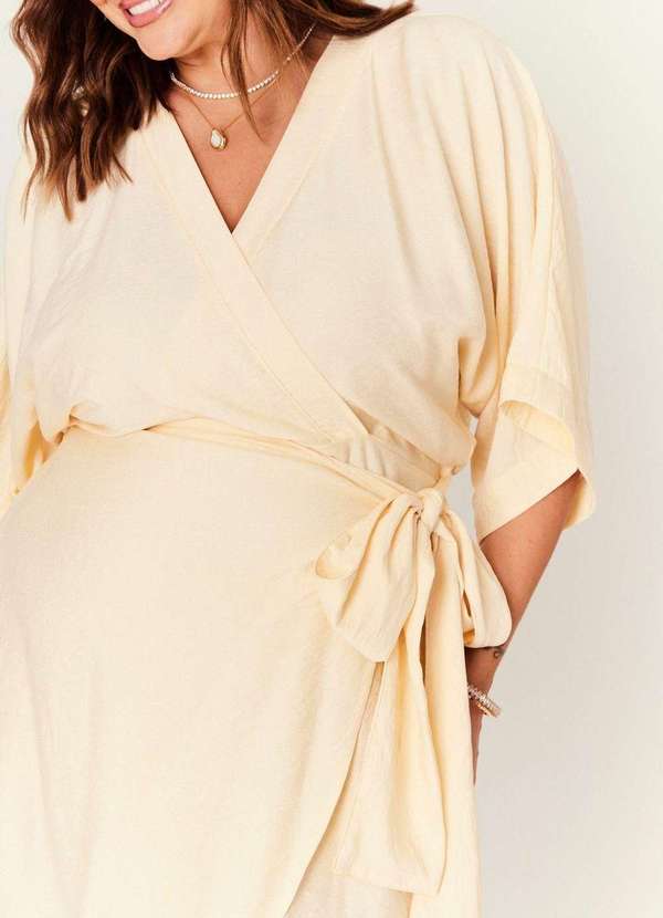 In Love - Vestido Transpassado Bruna Amarelo Amarelo 3