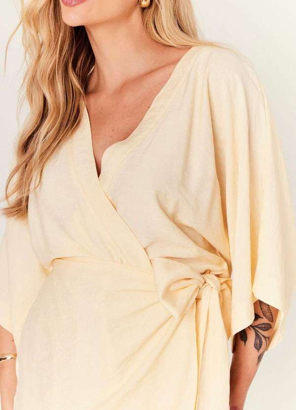 In Love - Vestido Transpassado Bruna Amarelo Amarelo 7