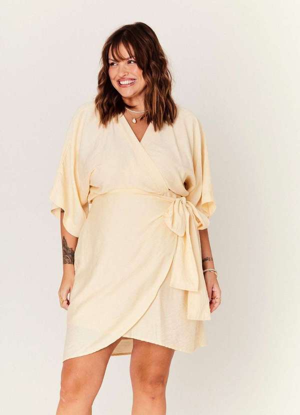 In Love - Vestido Transpassado Bruna Amarelo Amarelo 9