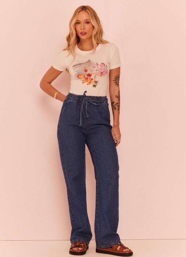 In Love - Baby Tee Jornal Paris Off White Branco 4