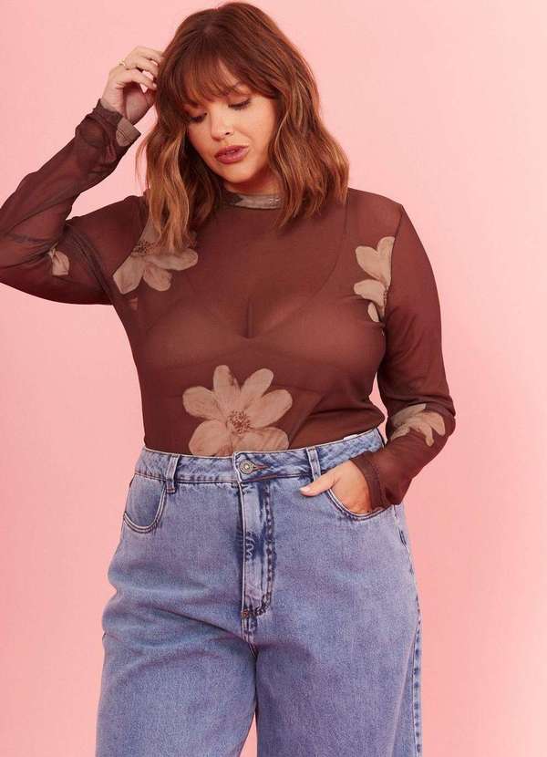 In Love - Blusa de Tule Tauana Estampado Estampado